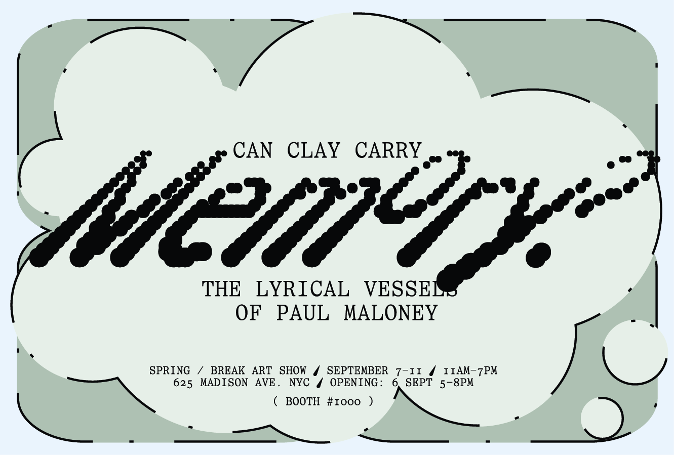 Visual Identity, Typography for Clay Memory, curated by Irradicant.