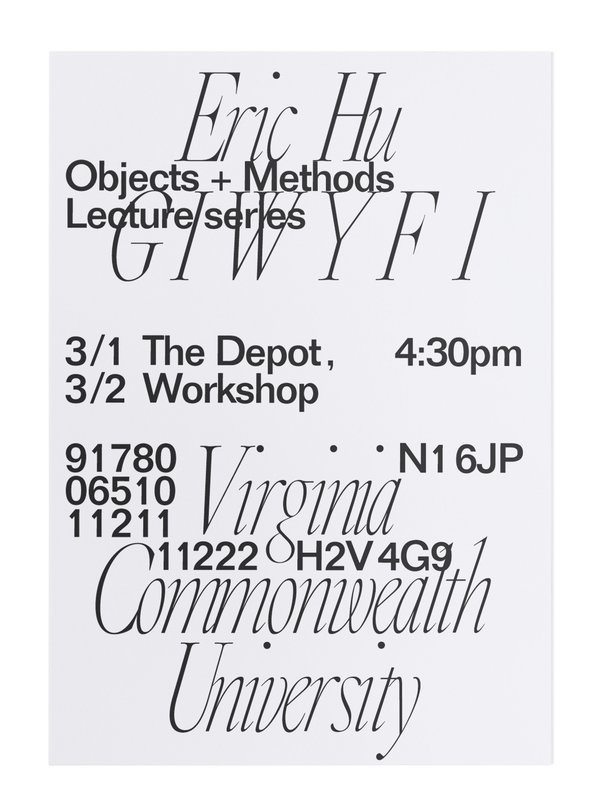 Virginia Commonwealth University Lecture, poster design